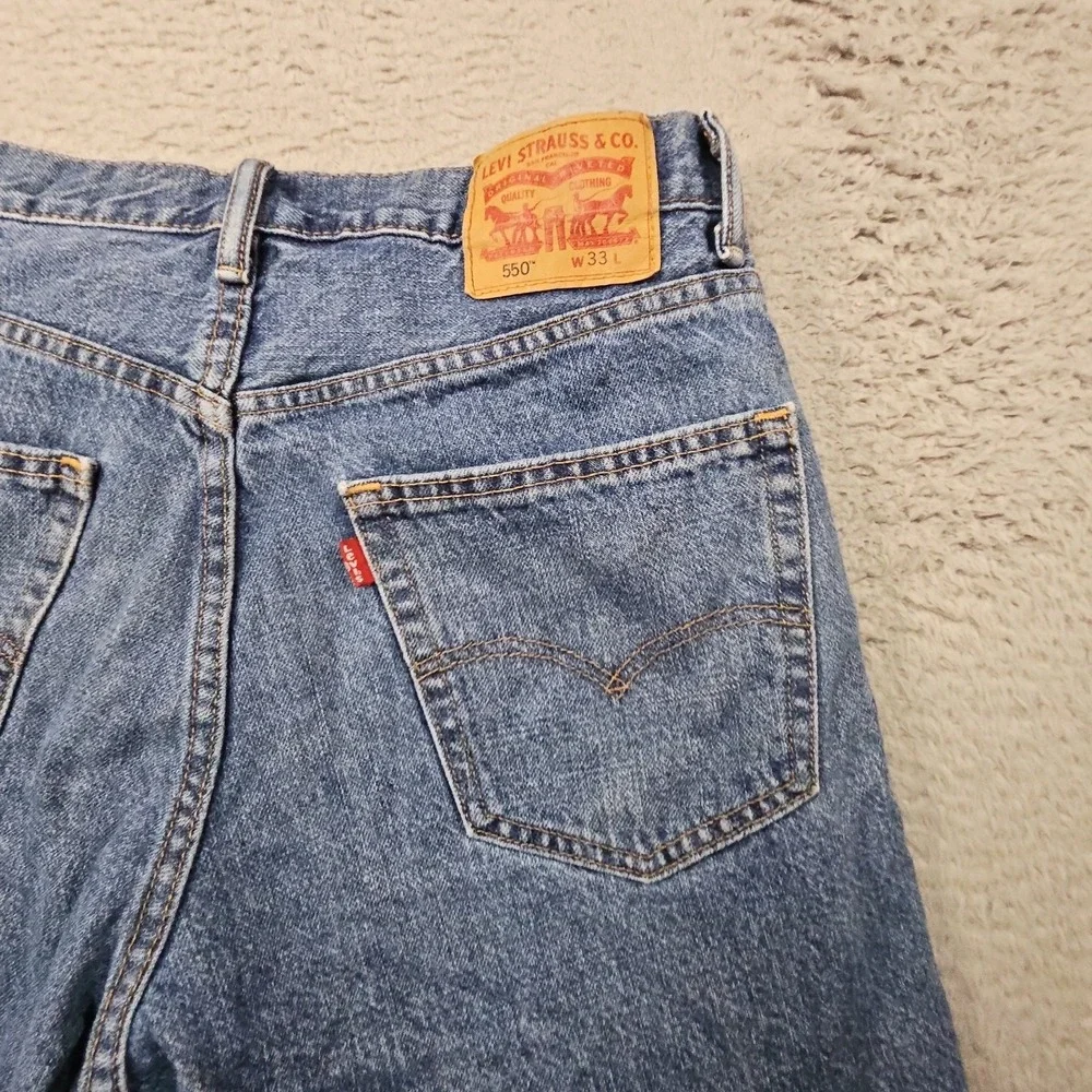 Levis 550 Jean Shorts Mens 33 Blue Denim Skater Normcore Dad Jorts Blokecore